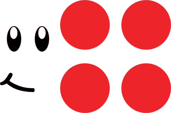 3-pack Toad/Toadette faces