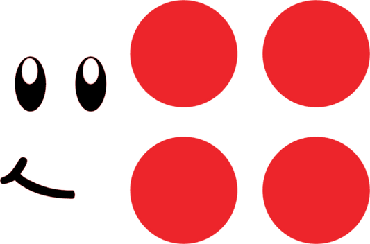 3-pack Toad/Toadette faces